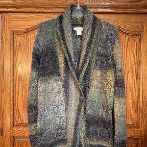 Andrea Jovine Women's Medium Acrylic/Wool Black/Green/Grey Sweater